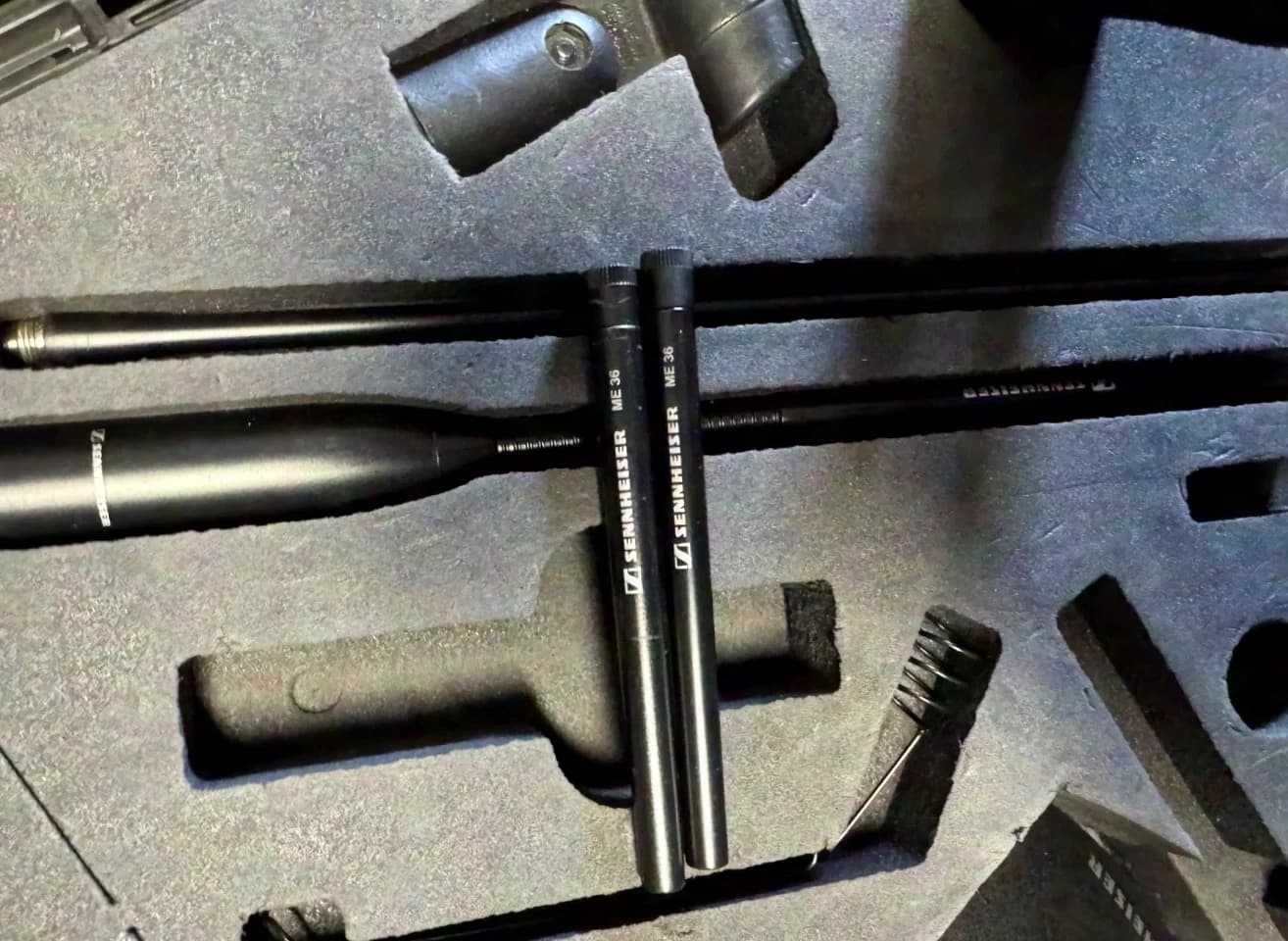Sennheiser ME36 Set, MZH3040, ME35, MZTX31, and accessories