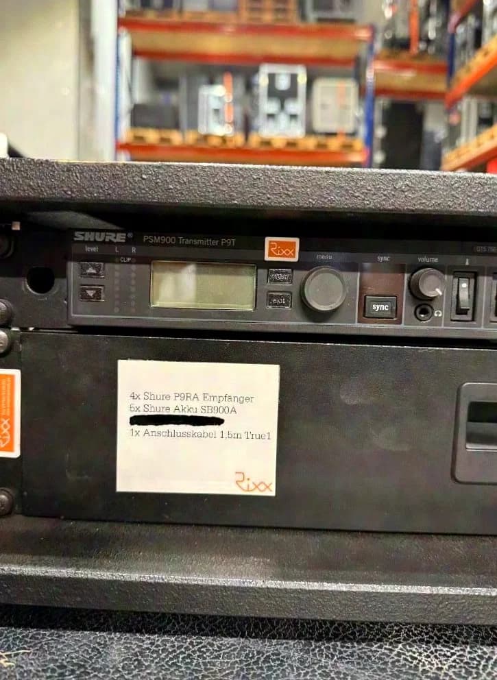 Shure PSM900 In-Ear System 2x P9T 3x P9RA Q15 incl. battery charger