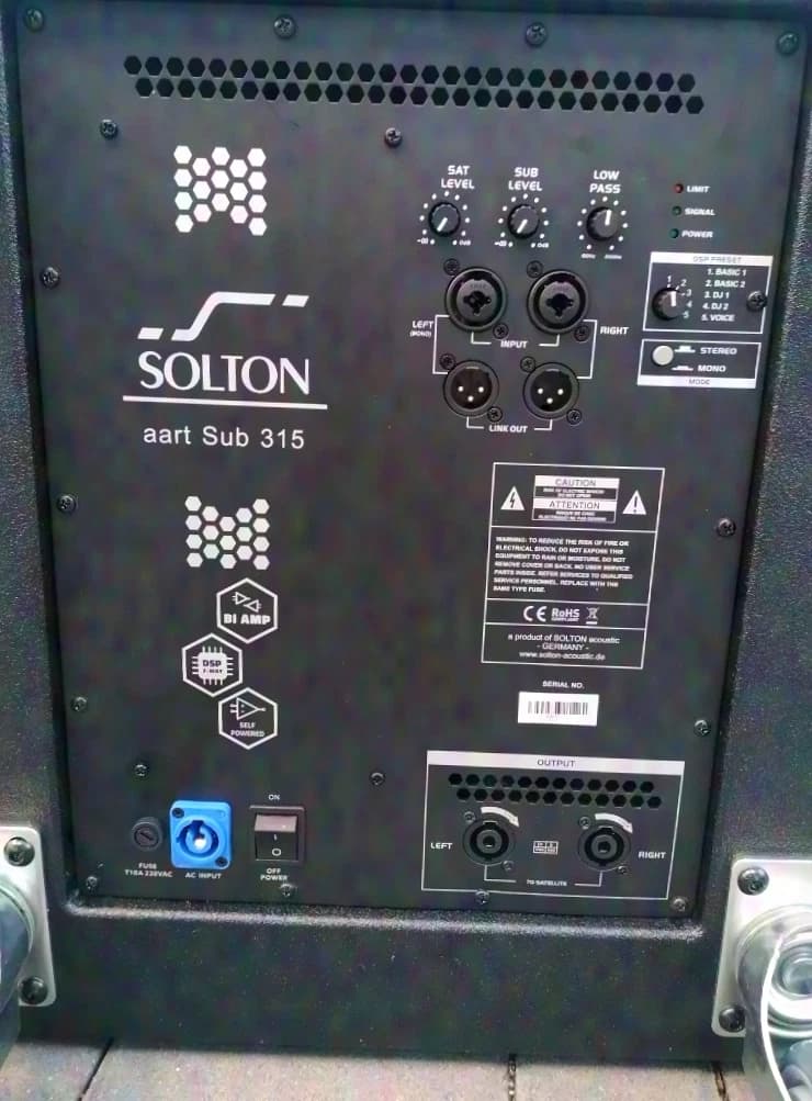 Solton ACT SAT active 1500W PA speaker aa craaft