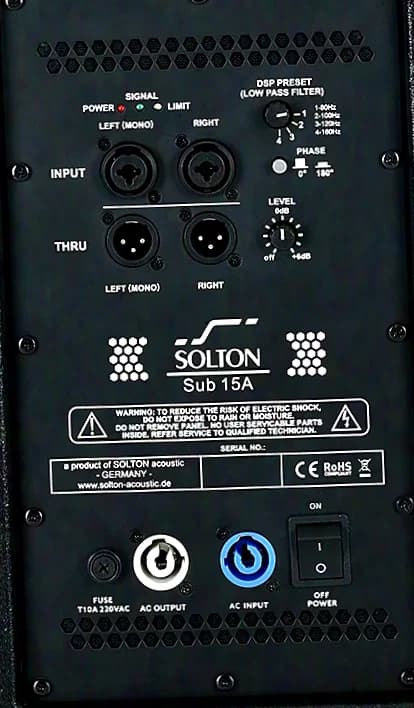 Solton aart SUB 15A 2x 800W active 15" bass