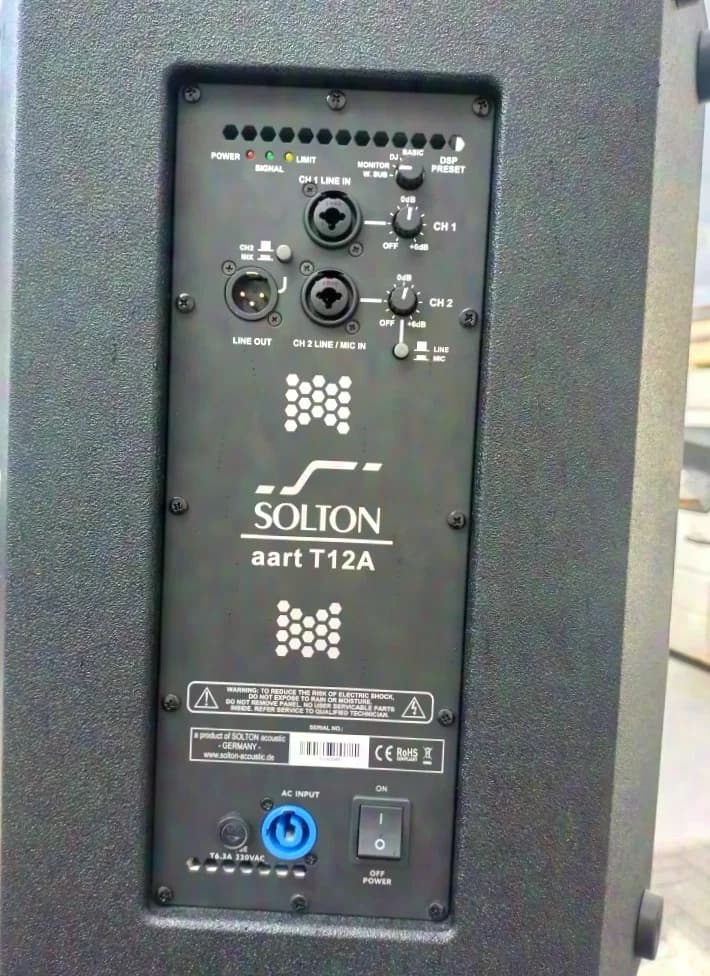 Solton aart S TWO Set 2600W active PA Tops + Subs