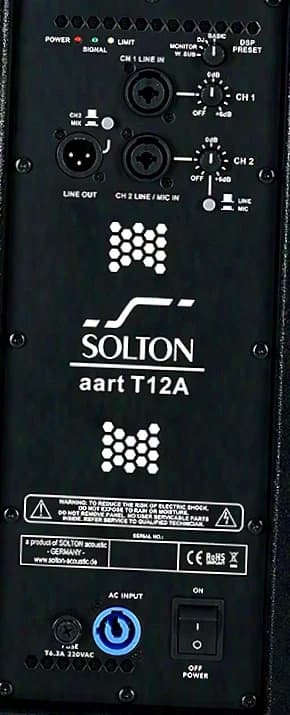 Solton aart T 12A active multifunction loudspeaker 12" top