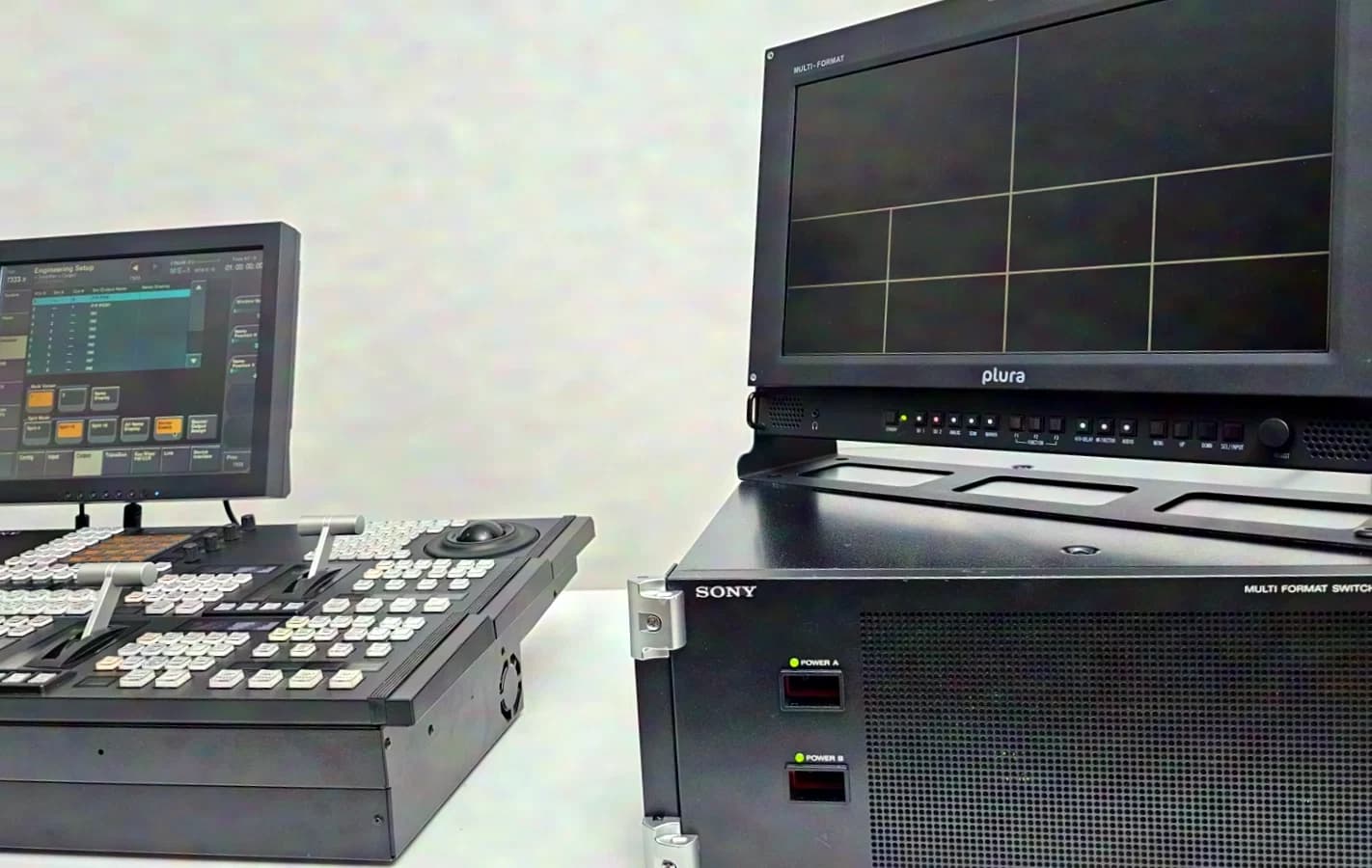 Sony MVS-3000A with Control Panel Sony ICP-3016 32x SDI IN / 16X Out, 2x Multiviewer Redundant Power Supply