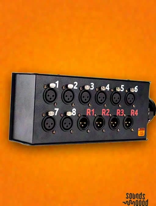 Sounds Good Signal Box, Stagebox 12ch, 8x XLR F, 4x XLR F, Syntax Male