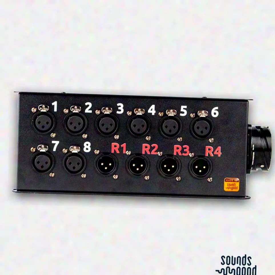 Sounds Good Signal Box, Stagebox 12ch, 8x XLR F, 4x XLR F, Syntax Male