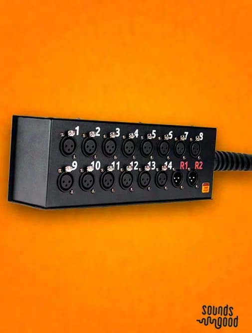 Sounds Good Signal Box, Stagebox 16ch, 14x XLR F, 2x XLR M, w/Cable