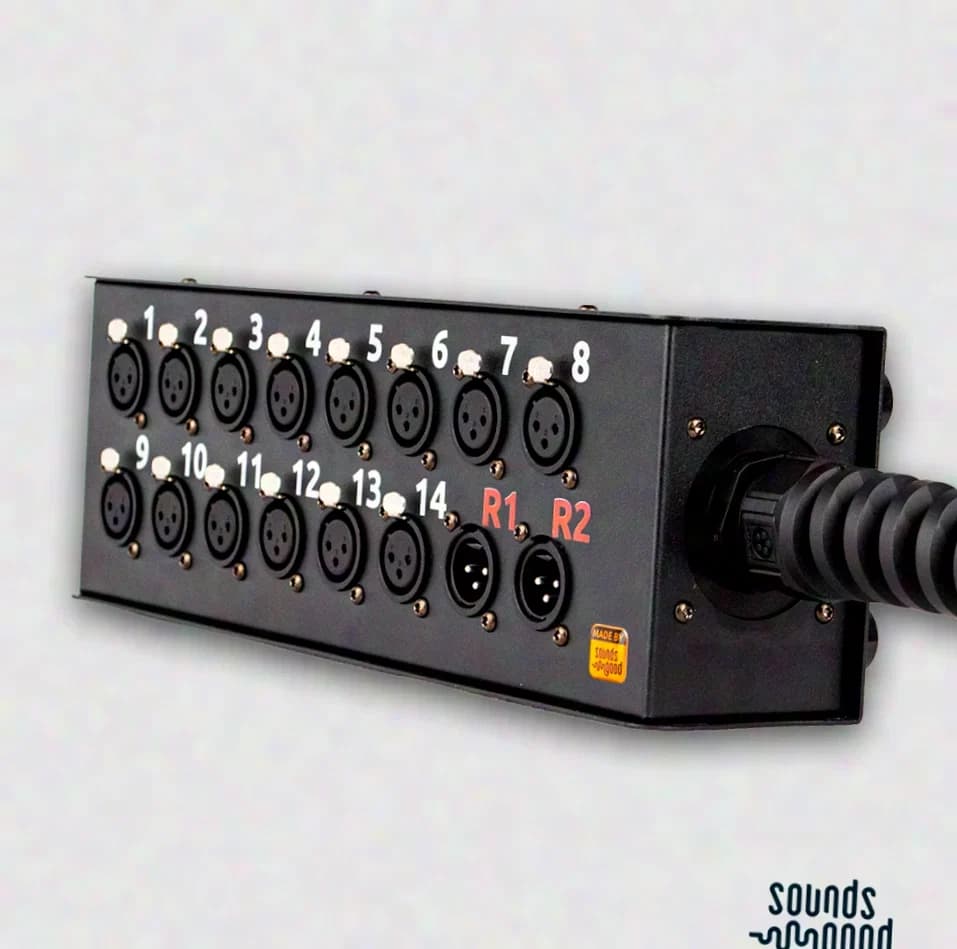 Sounds Good Signal Box, Stagebox 16ch, 14x XLR F, 2x XLR M, w/Cable