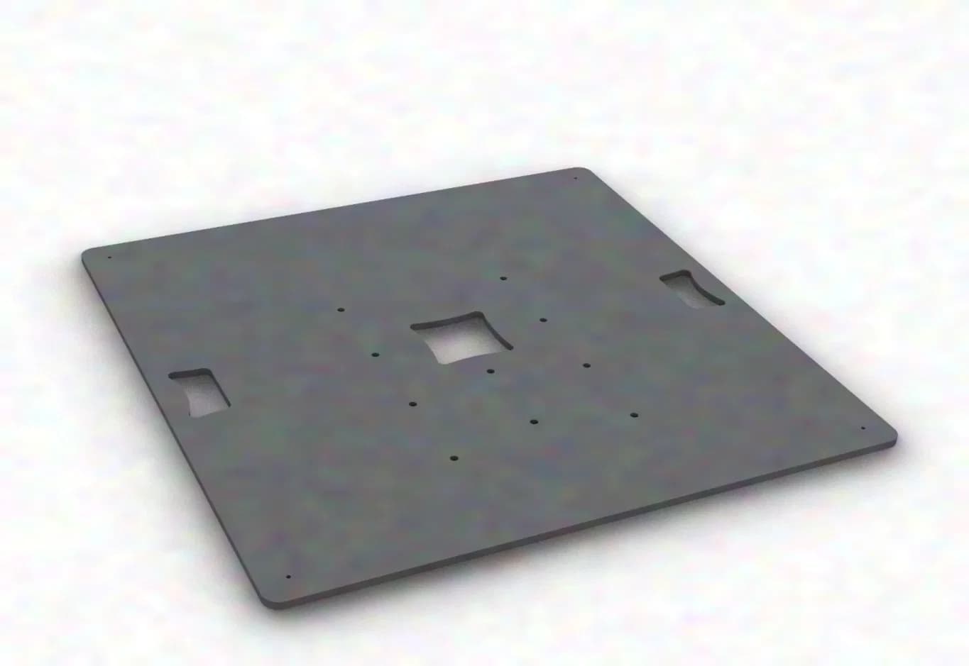 Steel base plate for trusses – 80 × 80 cm, 10 mm thick, approx. 50 kg