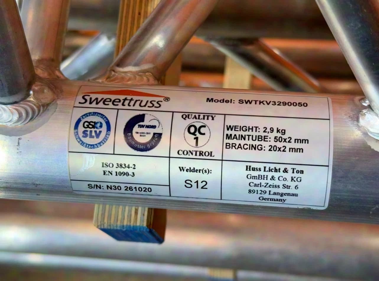 Sweettruss KV3/290-050 Truss 0.5m silver