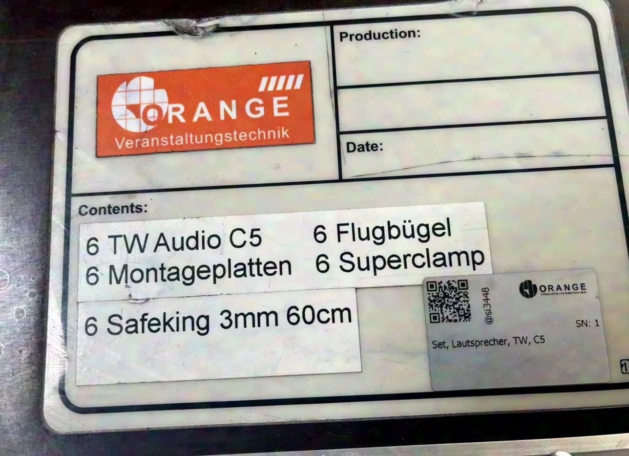 TW Audio C5 6-set C5 incl. mounting brackets and case --> 4150,00 € net
