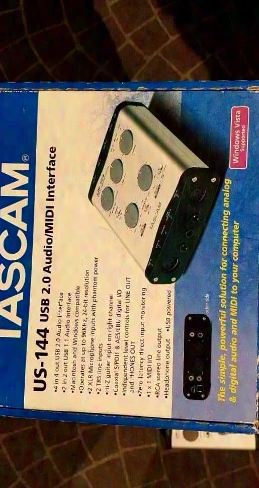 Tascam US-144 Four-channel USB audio/MIDI interface with digital I/O