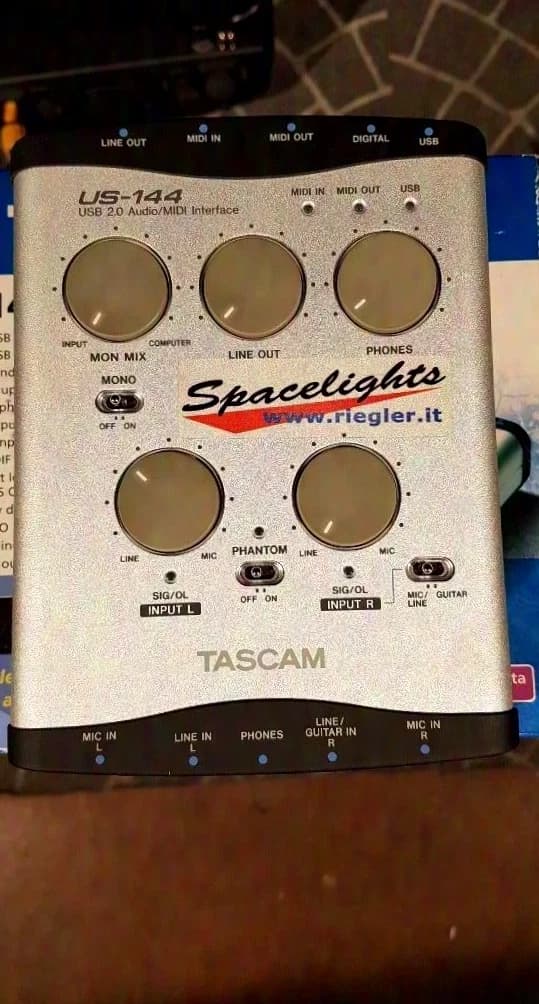 Tascam US-144 Four-channel USB audio/MIDI interface with digital I/O