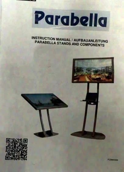 UNICOL Parabella TV Stand angled silver for ESG