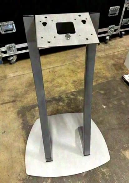 UNICOL Parabella TV Stand angled silver for ESG
