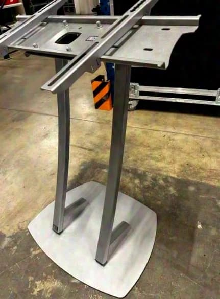 UNICOL Parabella TV Stand angled silver for ESG