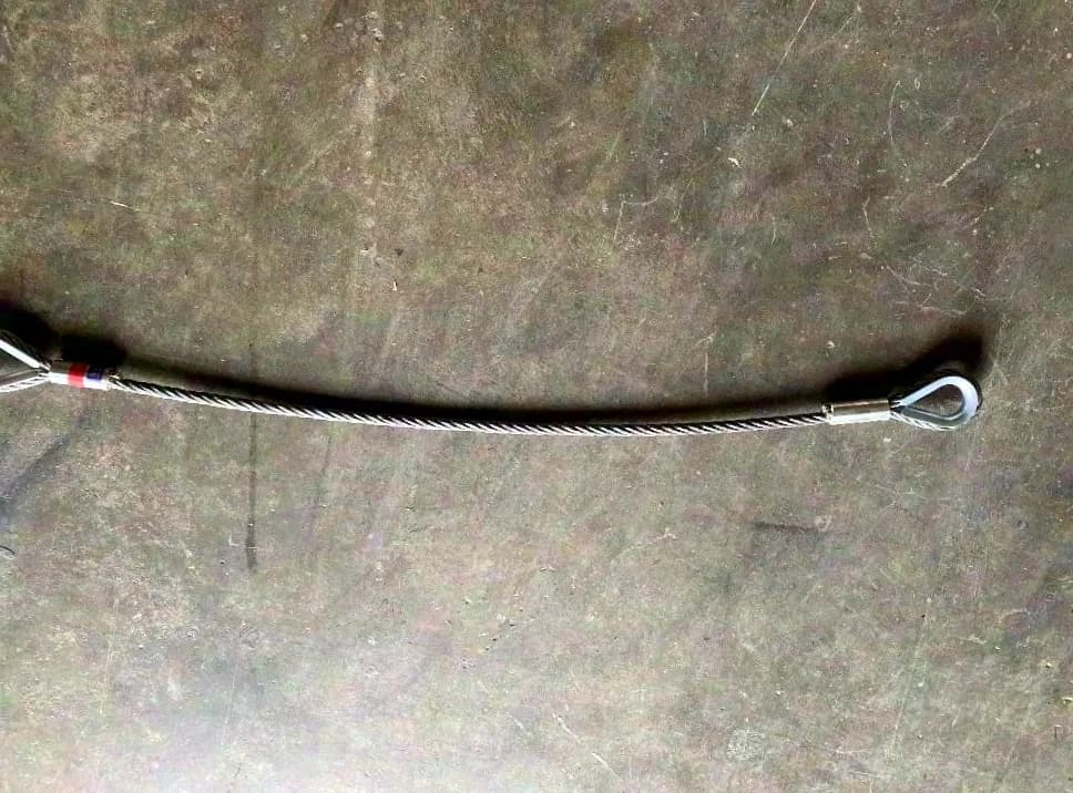 Unknown steel cable 11 mm 1 m with thimbles on both ends, set of 10