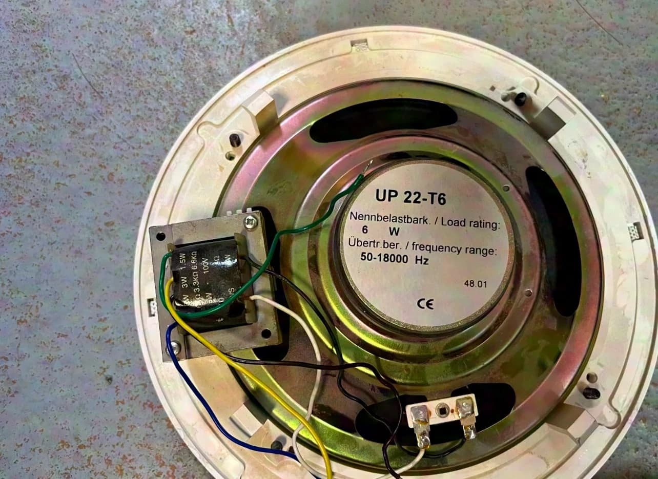 WHD UP-22-T6 ceiling speaker 6W 100V also individual parts