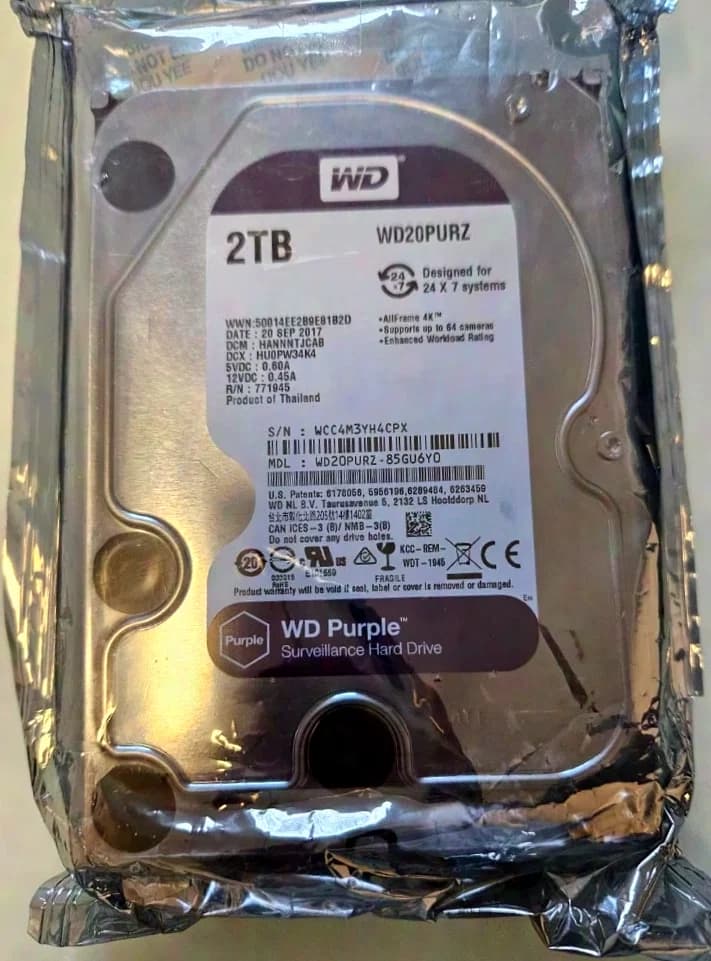 Western Digital WD Purple 2TB WD20PURZ 5400Rpm 64MB Western Digital WD Purple 2TB WD20PURZ 5400Rpm 64MB