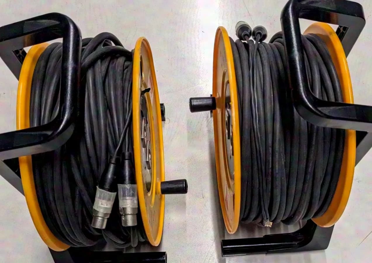 2-way XLR cable reel 40m, 50, 80m, 100m, Schill reel XLR-2fach 40-100m
