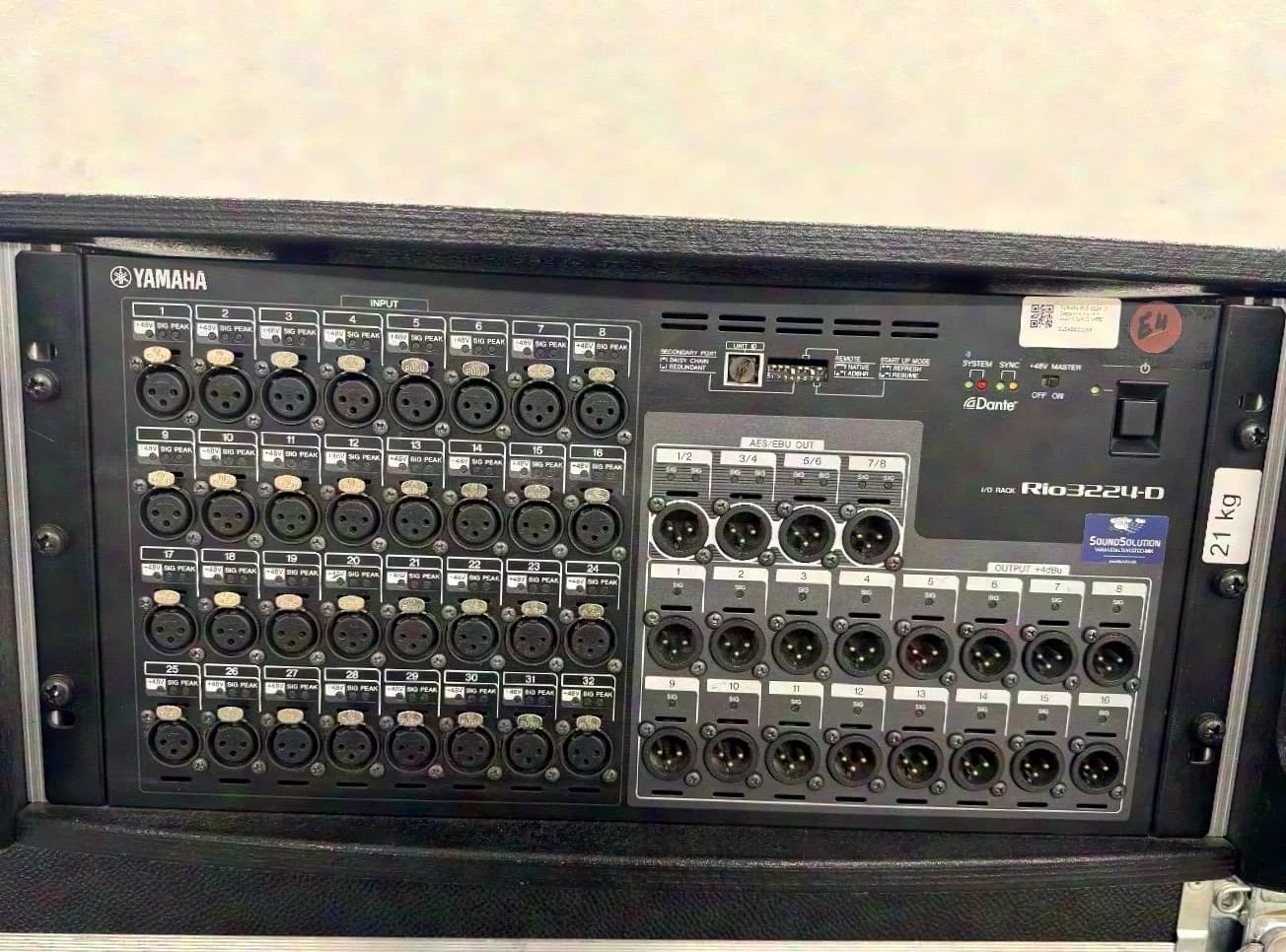 Yamaha Rio 3224-D Digital Stagebox, IN: 32x XLR, OUT: 16x XLR, AES OUT: 8x XLR