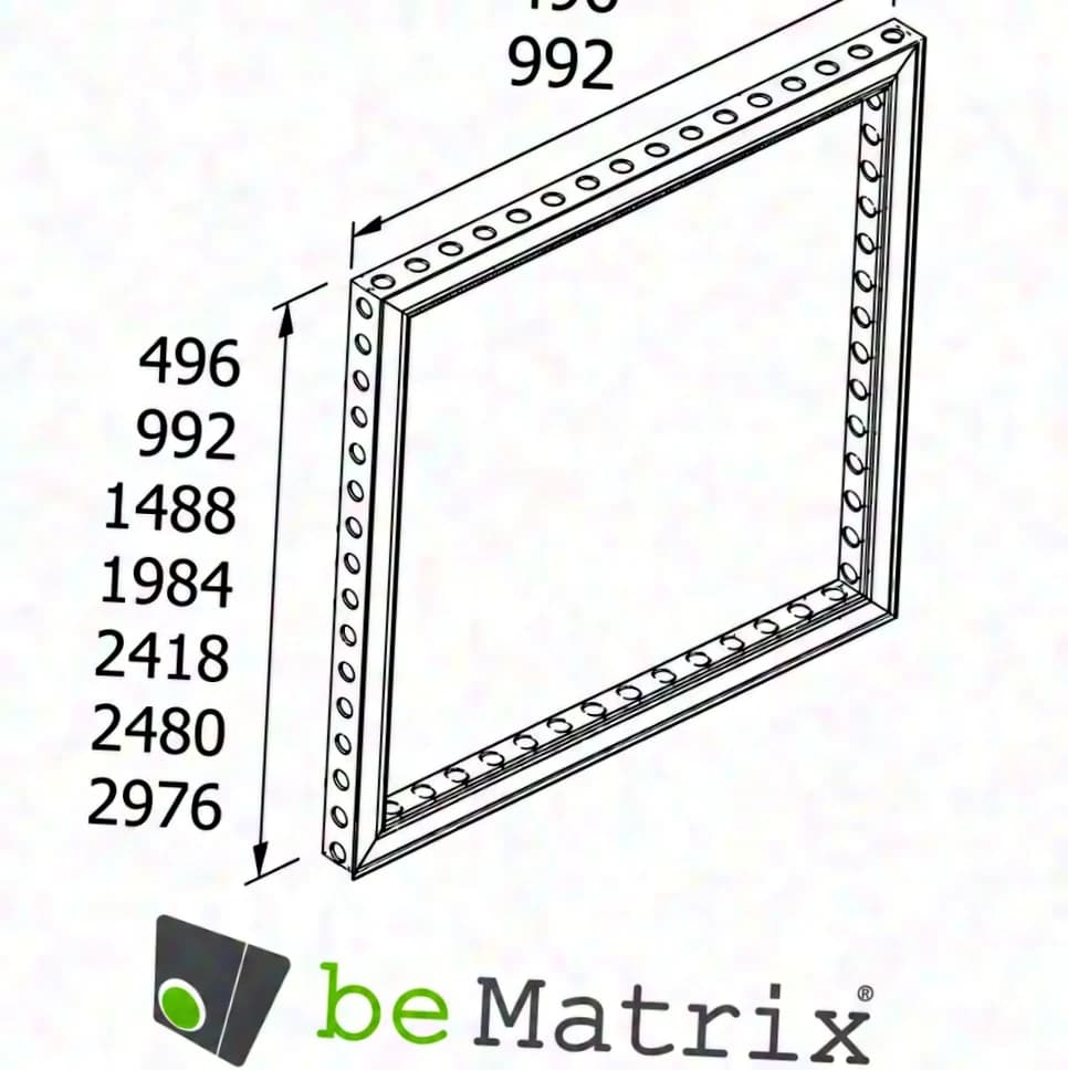 beMatrix Trade Fair Frame System 2480 x 992 (55mm wide)