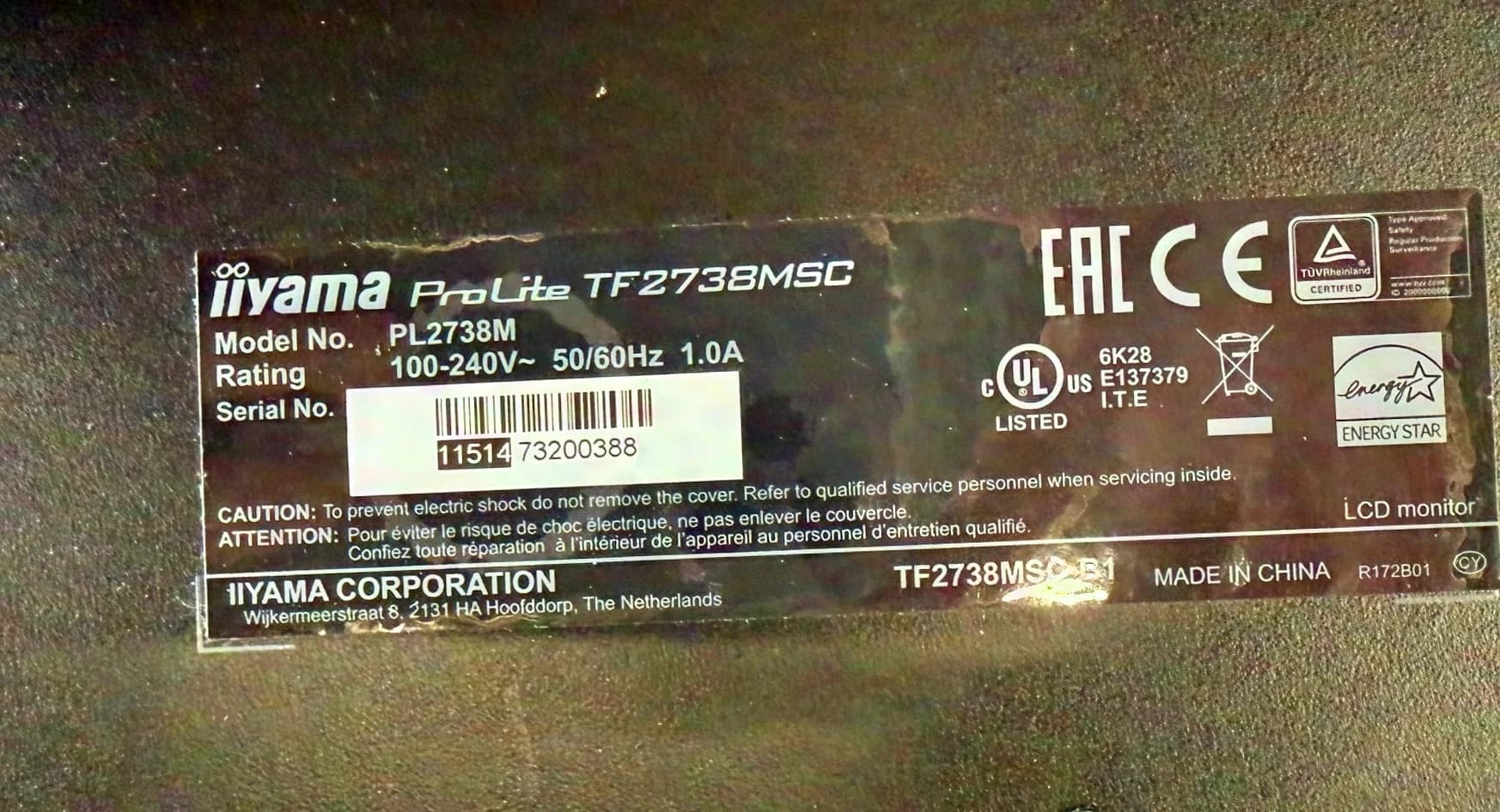 iiyama ProLite TF2738MSC