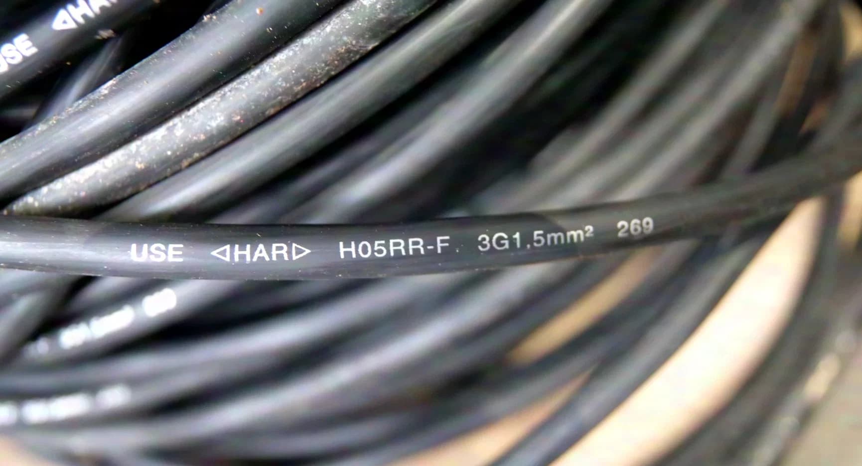 n.a. Rubber cable H05RR-F 3G1,5