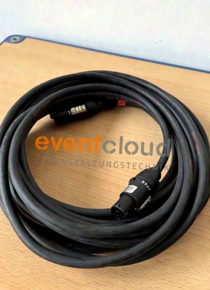powerCON TRUE1 Cable 10m Neutrik Plug and Coupler TITANEX Cable 3G1,5