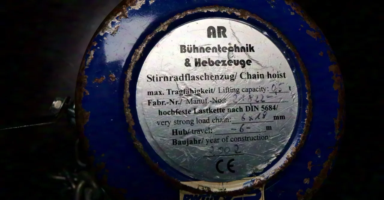 AR Bühnentechnik + Hebezeuge Spur Gear Chain Hoist 500-6