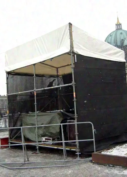 White roof tarp 4x3m footprint