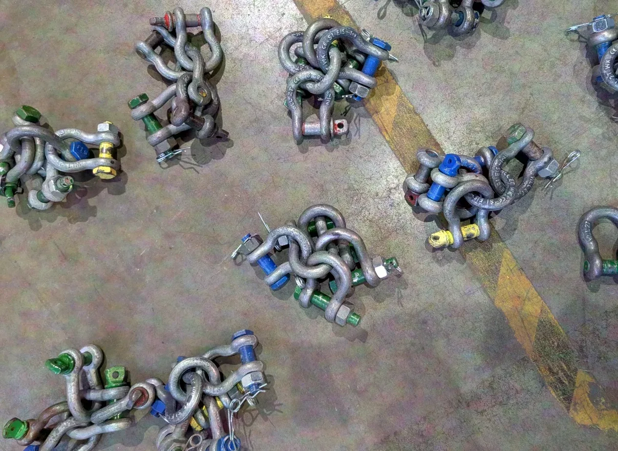 Shackles various sizes rigging equipment