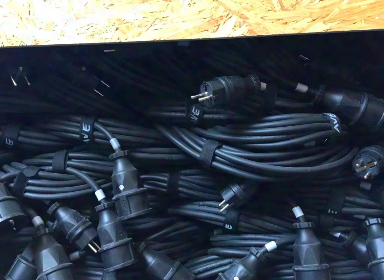 Schuko Cable 5m Lot of 10 Extension Cables