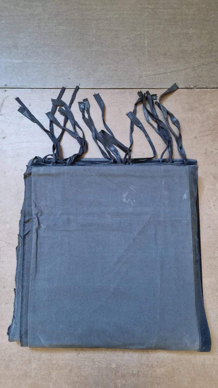 Black velvet stage curtains 4.35m x 1.44m