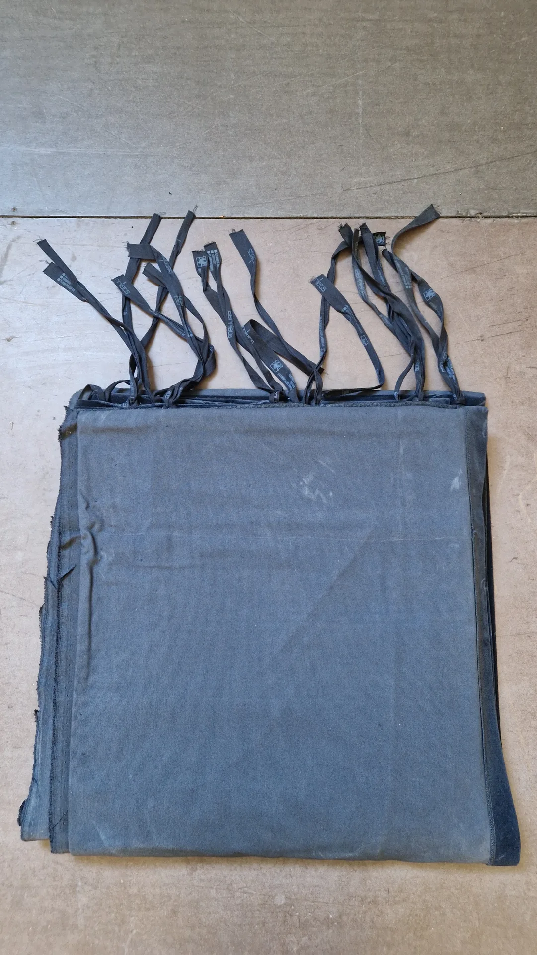 Black velvet stage curtains 4.35m x 1.44m