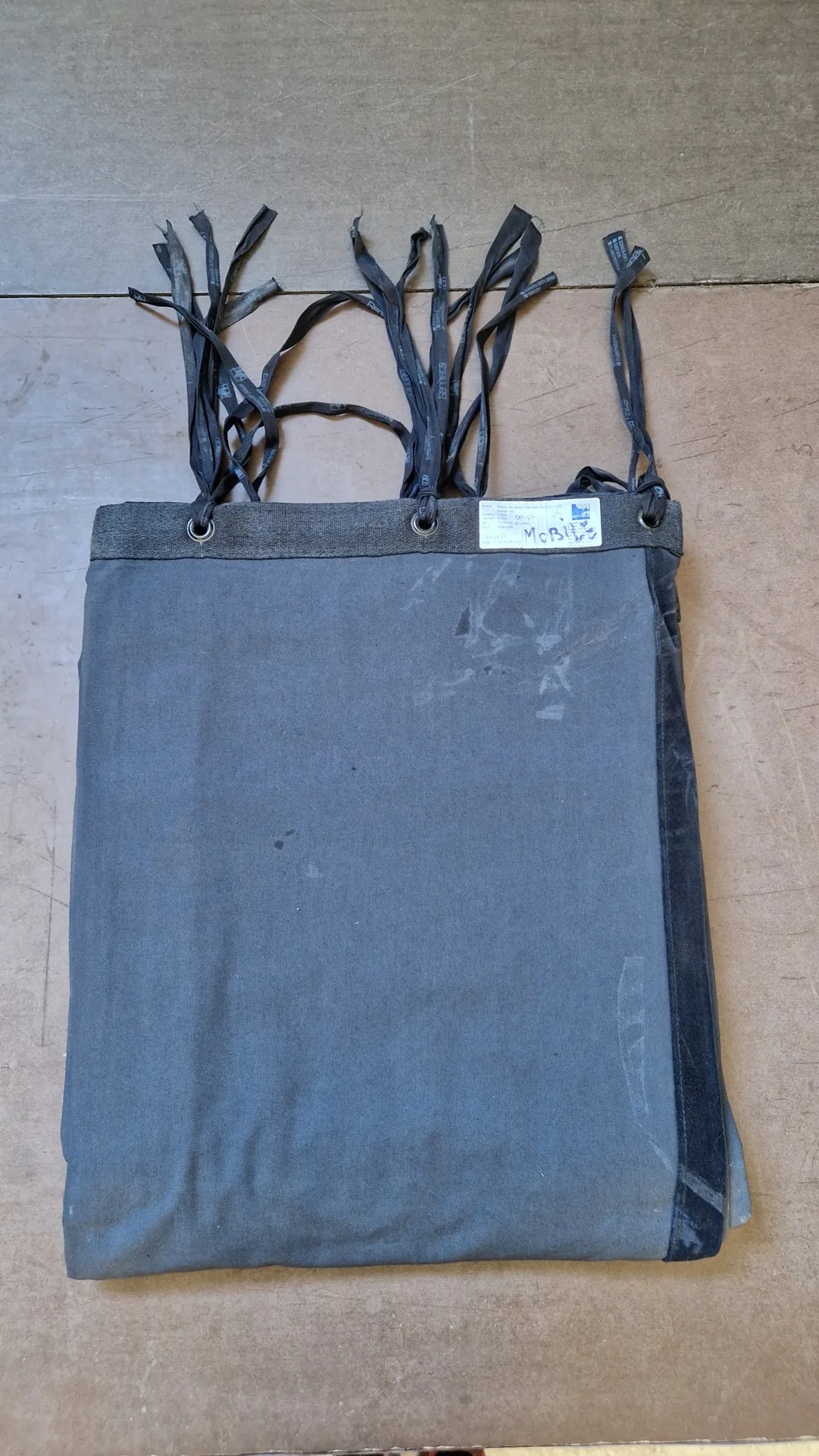 Black velvet stage curtains 4.35m x 1.44m