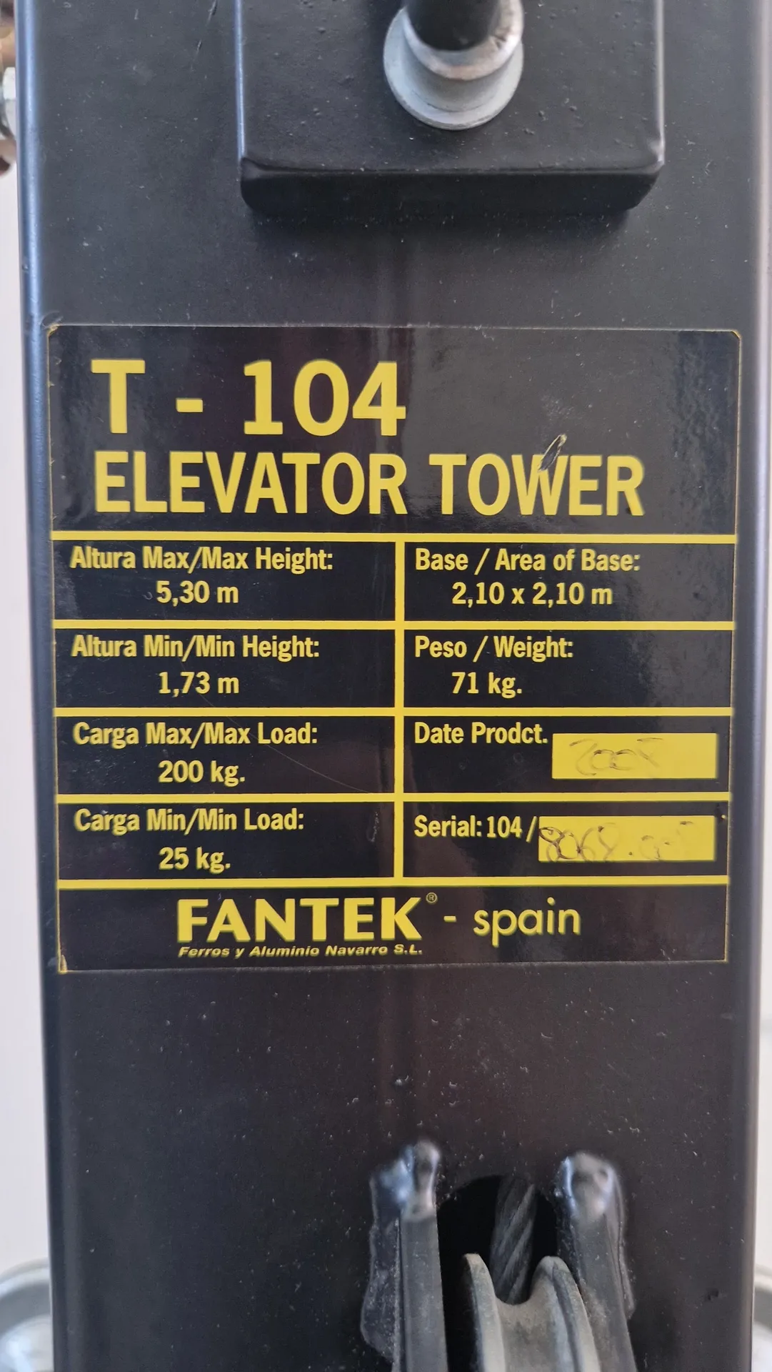Fantek lifting stand - 200kg - 5 meters